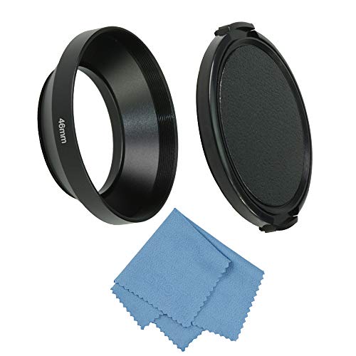 SIOTIメタルレンズフード+クリーニングクロス+レンズキャップ、ライカ/富士フィルム/ニコン/キャノン/サムソンのレンズに対応できる