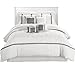 Chic Home White Bed in a Bag Comforter Set, Queen Size (8 Piece), Vermont - Pinch Pleat Microfiber Bedding - Comforter, Shams, Bed Skirt, Cushions and Breakfast Pillow