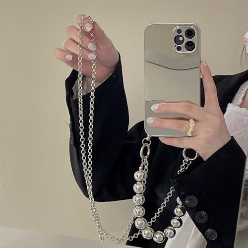 Cordon cordon couverture de corde iPhone 12 étui miroir maquillage collier antichoc - 4
