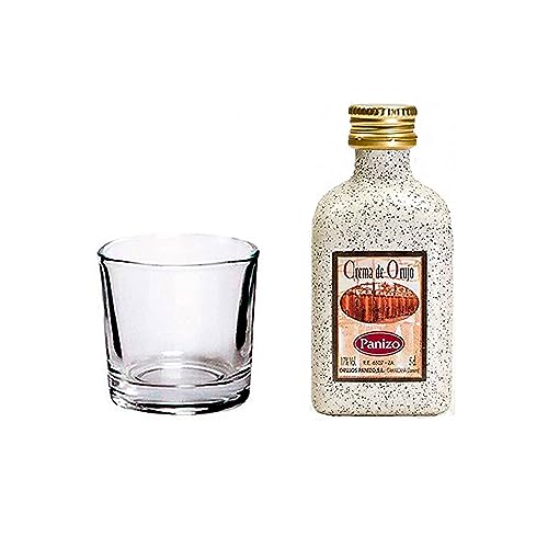 Deliex delicias de Extremadura. Lote de Botellitas de licor con vaso chupito en bolsa de organza. Detalles para invitados en bodas, comuniones, bautizos y eventos. (Orujo, 12)