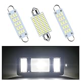 ModitoFix LED Interior Map Dome Light Bulbs Replacement Compatible with K1500 K2500 C1500 C2500 1988-2000, Chevy Silverado GMC Sierra 1988-1998 Pickup 6000K White, 2 Map + 1 Dome LED Lights