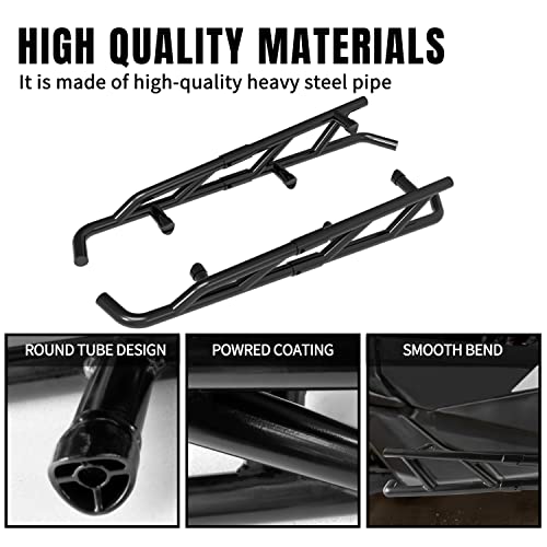Katimoto Nerf Bars Rock Sliders For Can Am Maverick X3 17-22, Combined Side Bumper Protector Side Steps Frame Brush Guard Nerf Bars Tree Kickers For Can-Am Maverick X3 Turbo R Rr 2017-2023 Accessories #TOP4