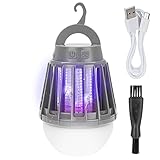 alca® Insektenlampe Akku USB 3in1 Campinglampe Mückenvernichter Insektenschutz