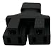 CGTime 3 prong Plug Adapter,IEC 320 C14 Male to 2 X Nema 5-15R female US 3 pin female Power splitter Y adapter