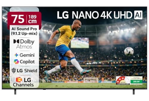 Image of LG 189 cms (75 inches) NU87 AI Series Nano 4K Ultra HD Smart webOS LED TV 75NU870BPLA
