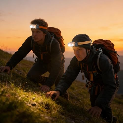 Faros delanteros recargables led con sensor de movimiento para camping 2