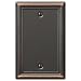 AmerTac 149BDB Amerelle Chelsea Single Blank Steel Wallplate in Aged Bronze