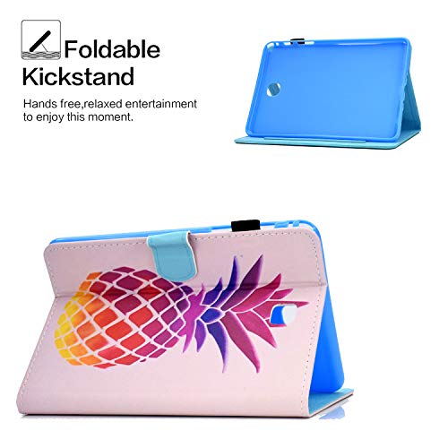 T350 Case, Ugocase Galaxy Tab A 8.0 2015 Model Case Pu Leather [Anti-Slip Stripe] Auto Sleep/Wake Protective Smart Folio Stand Cover For Galaxy Tab A 8.0 Inch Tablet Sm-T350/T355, Pink Pineapple #TOP4