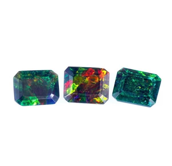 Opale éthiopienne naturelle : sublimez vos bagues artisanales avec 10 cabochons noirs 7x5mm