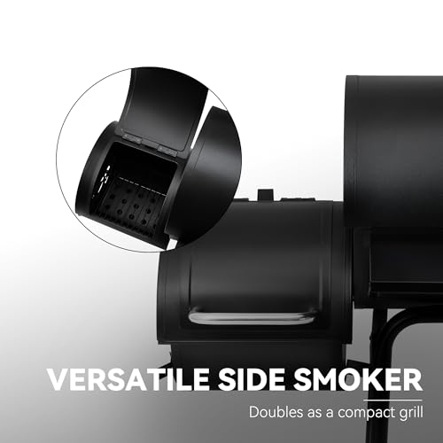 Royal Gourmet CC1830S BBQ Charcoal Grill and Offset Smoker | 823 Square Inch cooking surface, Outdoor for Camping | Black