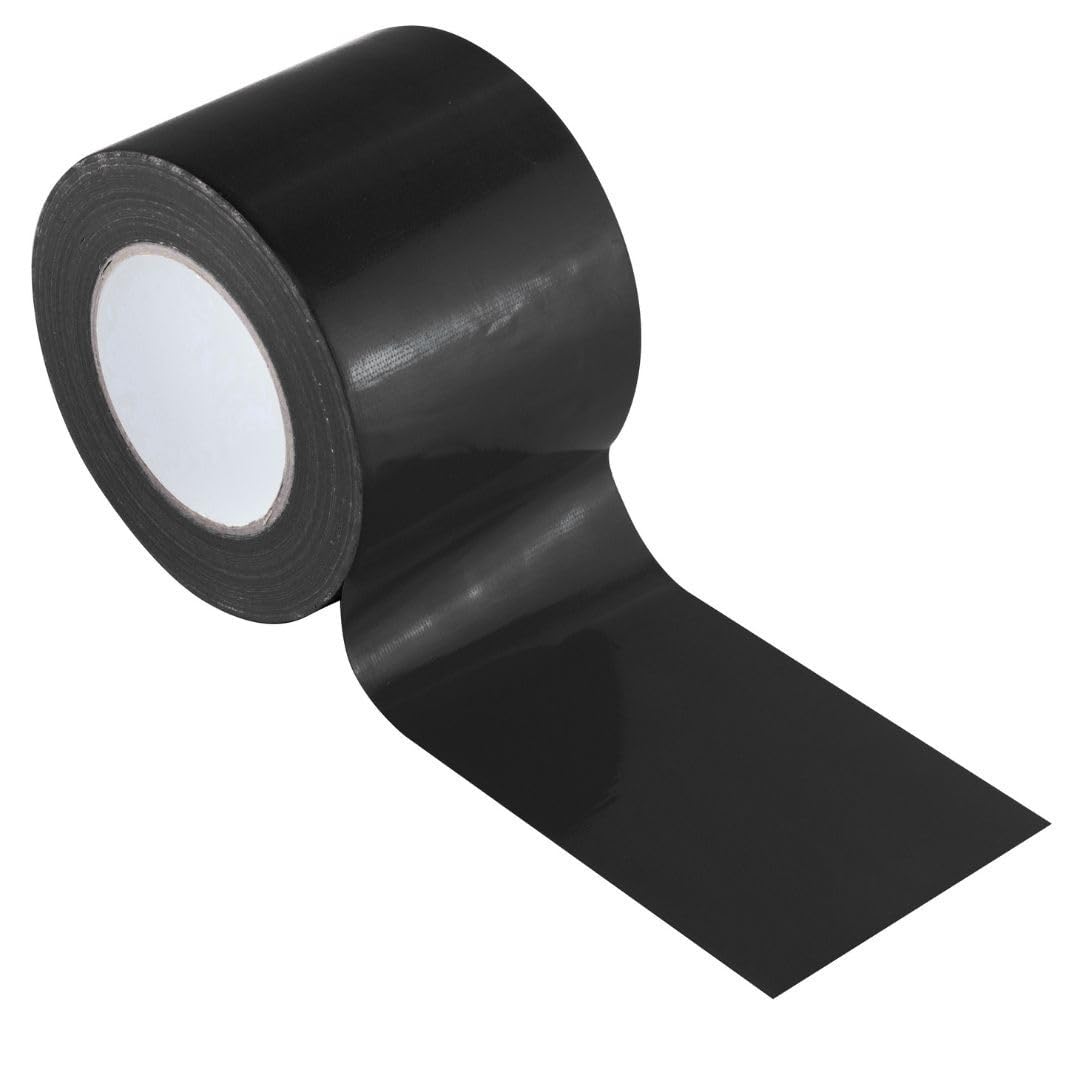 GTSE - Gewebeband Schwarz - 100 mm x 50 m - strapazierfähiges Panzerband - wasserdichtes Klebeband zum Reparieren, Befestigen, Bündeln, Verstärken und Abdichten - 1 Rolle