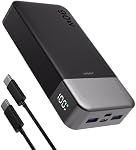 JUOVI Laptop Power Bank 20000mAh 90W USB C Portable Charger Fast Charging 4-Port(2C+2A) External Battery Pack for MacBook Laptop Tablet Phone Galaxy Steam Deck, Perfect for Travel & Business