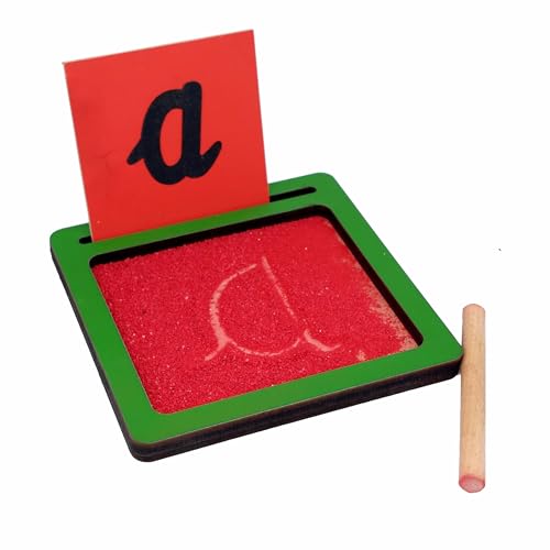 Image of Tantrums Coloured Sand Paper with Tray| Learning Fun Education Puzzle Learning Aid for Kids (Multicolor Pieces) (Cursive)