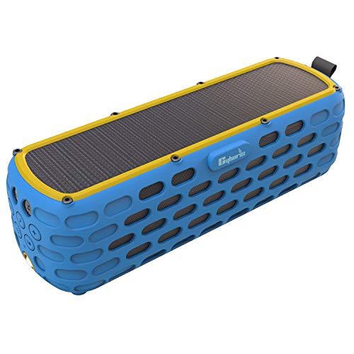 CYBORIS Portable Bluetooth Speaker Solar Powered Amplifier 30+ Hours Playtime HiFi Bass Stereo