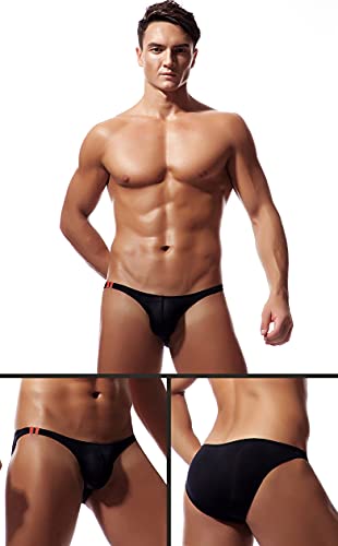 Maiclaice 3Pack Men's Ice Silk Microfiber Low Rise Classic Bikini Lightweight Briefs Athletic Underwear Black/White/Gray Xxl #TOP1