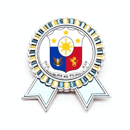 Broche Philippines insigne métal M blason national Asie pour veste et sac
