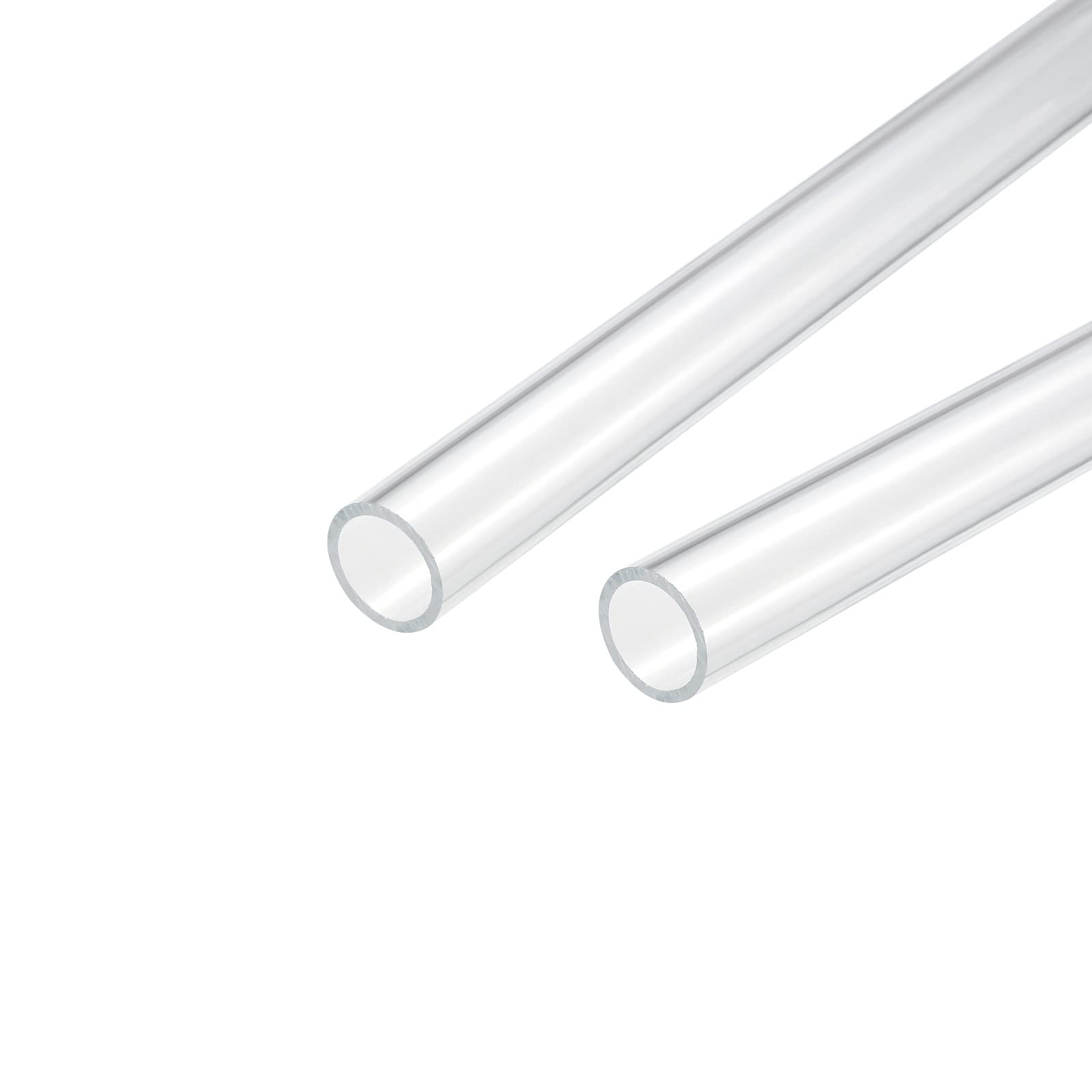 2x Transparentes Acrylrohr – 14 Mm Innendurchmesser, 20 Mm Außendurchmesser, 305 Mm Länge, Für Lampen & DIY