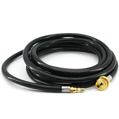 Rixordd 12 Feet Quick-Connect Propane Hose - 1/4" Female Quick Disconnect Feature - Versatile 1 LB Portable Device Converter, Ideal for RV to Gas Grill Connections