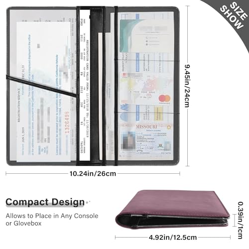 Organizador de Documentos para Auto Piel miniatura 3