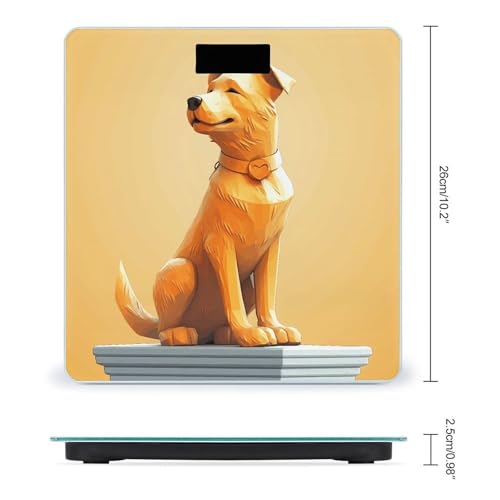 Báscula digital para baño con diseño escultura de perro miniatura 2
