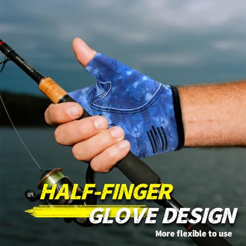 Rioomui Stubby Fingerless Fishing Gloves Men - Lightweight Breathable Anti-Slip Kayak Gloves Women for Kayaking, Sailing,Paddling,Rowing - image 3