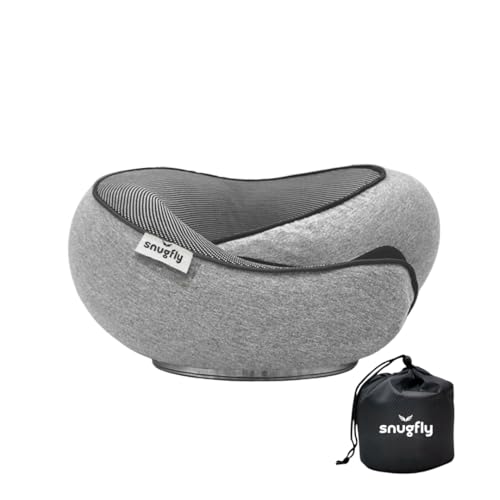 Travesseiro de Viagem SnugFly - Suporte Duplo para Cabeça, Pescoç...