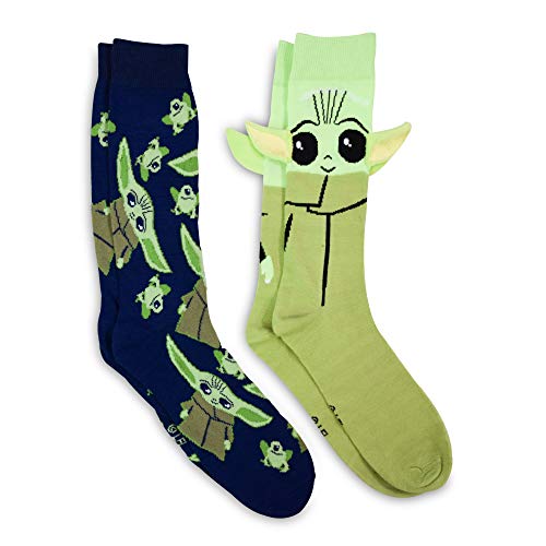 Pack de 2 calcetines crew Star Wars The Mandalorian con orejas de El Niño para hombre