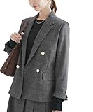 [ロペピクニック] レディハンサムシリーズ ウールライク金ボタンジャケット(半裏地)/セットアップ・通勤対応 ライトグレー(08) M