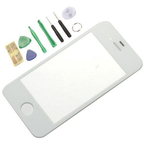 Generic Replacement Front Screen Glass Lens Cover for iPhone 4S White(LCD Screen digitizer is not Included)