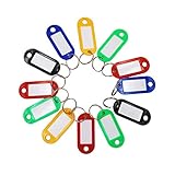 Ogquaton 30PCS étiquettes de Bagage en Plastique avec Porte-clés Porte-clés étiquettes d'identification Pratique Porte-clés pour hôtel Bureau Voiture Couleur Mixte Pratique et utile