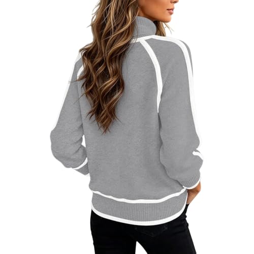 Oversized Sweaters for Women Trendy Turtle Neck Long Sleeve Pullover Tops | Turtleneck Sweater Women Dressy, Ribbed Cuffs and Hem, Lightweight, Warm, Soft, Sweaters Shirt, 2026 Fall Winter Clothes - image 2