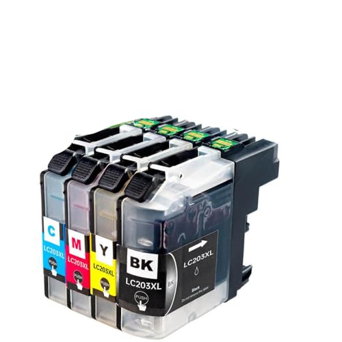 Cartouche LC203 XL compatible Brother MFC J4320 4420 4620 5520 5620, pack de 4