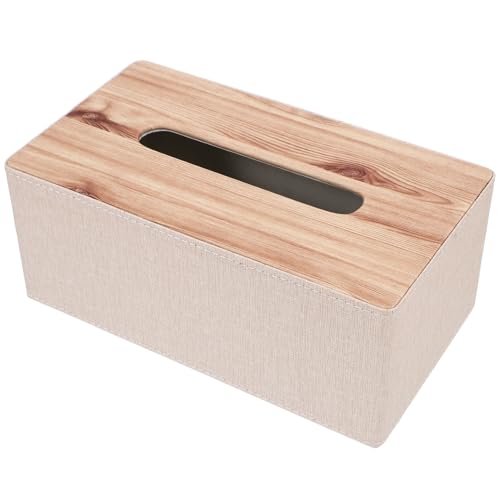 Zerodeko Capa De Caixa De De Couro Pu Para Lenços Faciais De Descartáveis Suporte De Caixa De Retang