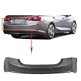 WFLNHB Primered Rear Bumper Cover for 2016 2017 2018 16-18 Chevy Malibu w/Park Assist Blind Spot...