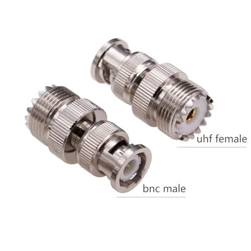 3 adaptadores BNC macho a UHF hembra SO239 coaxial miniatura 3