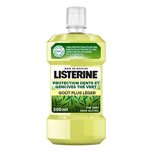 Listerine Bain De Bouche Quotidien Sans Alcool, Anti Caries, Gout Thé Vert, 500 ml Cover