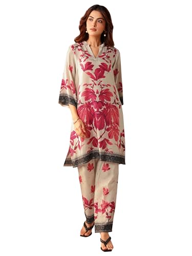 Image of Libas Printed Cotton Blend Co-ord Set