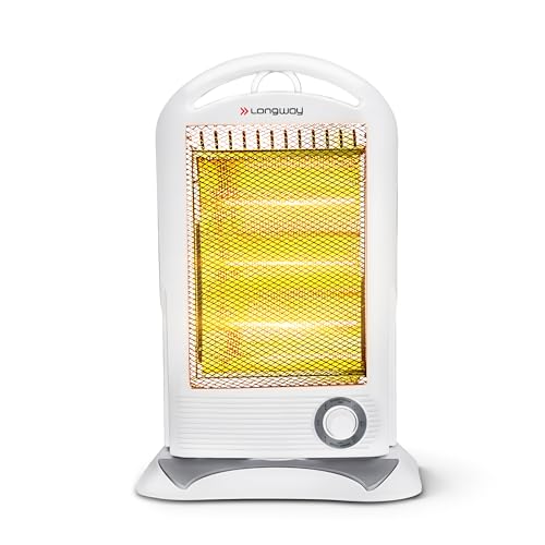 Longway Flare 1200W Halogen Room Heater | 3 Heat Settings (400W/8...