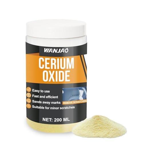 WANJAO Windshield Scratch Remover, Cerium Oxide for Scuff Marks Scratches