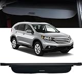 Carrep Cargo Cover for Honda CRV 2012 2013 2014 2015 2016 Accessories, Privacy Security Shield Shade Trunk Cover Retractable - Premium Fit, and Anti-Theft Design (Black Leather, 12-16 CRV)