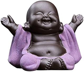 Ceramic Little Cute Baby Buddha Statue Monk Figurine Buddha Figurines Home Decor Ornaments Crafts Dolls Ornaments Gift Arts and Crafts Home Gifts (Style 1)