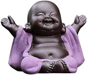 Ceramic Little Cute Baby Buddha Statue Monk Figurine Buddha Figurines Home Decor Ornaments Crafts Dolls Ornaments Gift Arts and Crafts Home Gifts (Style 1)