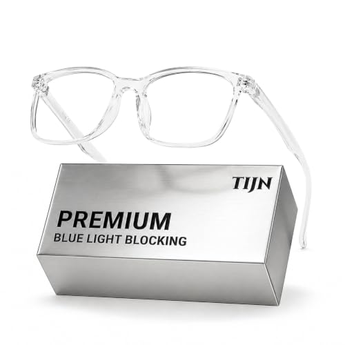 Image of TIJN Sleep Glasses for 99.9% TR90 Blue Green Light Blocking Dual AR Coatings Red Lens for Computer Gaming Reduce Eyestrain