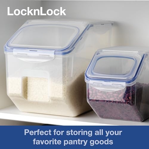 Image of LocknLock Plastic Classics Storage Bin With Leak Proof Locking Lid, 10 L, Transparent
