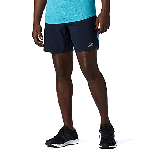 Image of New Balance Men's Impact Run 7 Inch Short, Black