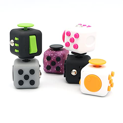 Appash Fidget Cube Stress Anxiety Pressure Relieving Toy Great For Adults And Children[Gift Idea][Relaxing Toy][Stress Reliever][Soft Material] (White&Yellow) #TOP7