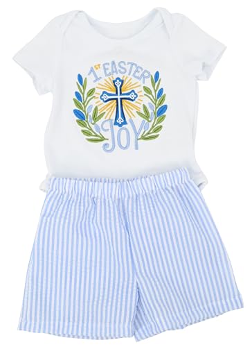 Image of Baby Boys Girls 2pc Outfit Set Short Sleeve Bodysuit with Shorts