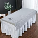 Tavolo per massaggi in cotone, morbido, con foro per il viso, antiscivolo, A-100 x 200 cm