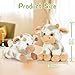 Tezituor 4 Pcs Cow Stuffed Animal Bulk 10'' Cow Plush Toys Soft Cow Plushies Farm Animal Party Decor Christmas Birthday Gifts for Boys Girls