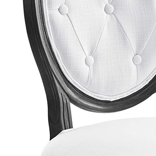 Modway Arise French Vintage Upholstered Fabric Dining Chair In Black White #TOP5